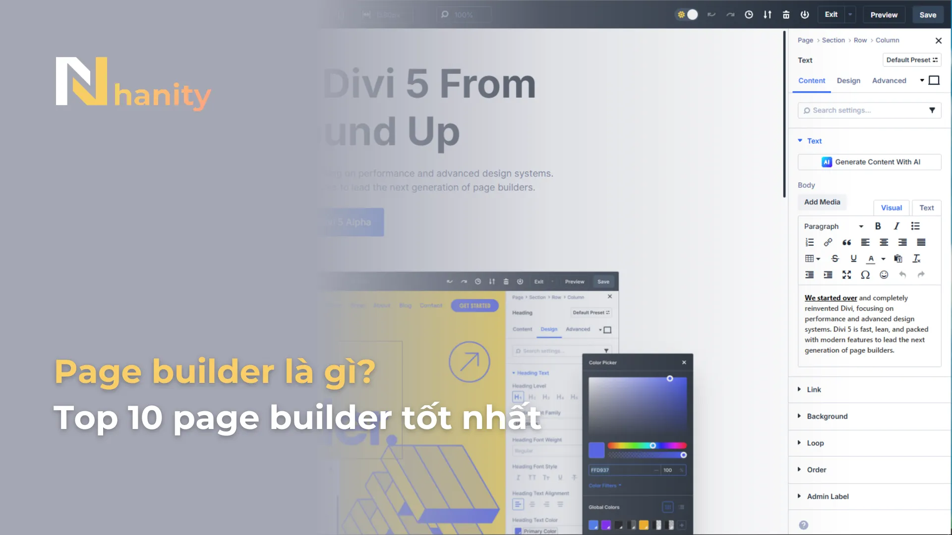 Page builder là gì?