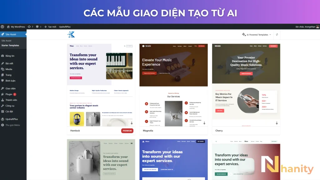 cac-mau-giao-dien-tao-tu-ai Các mẫu giao diện website tạo từ AI Kadence