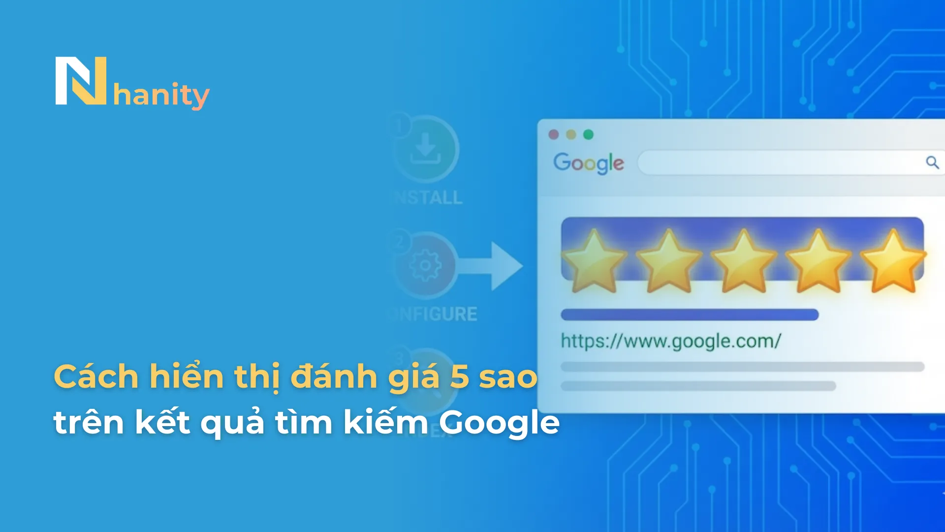 Cách hiển thị đánh giá 5 sao trên Google