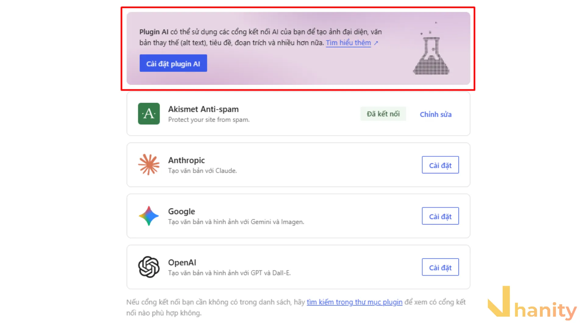 cai-plugin-ai-provider Cài plugin AI Provider từ màn hình Connectors