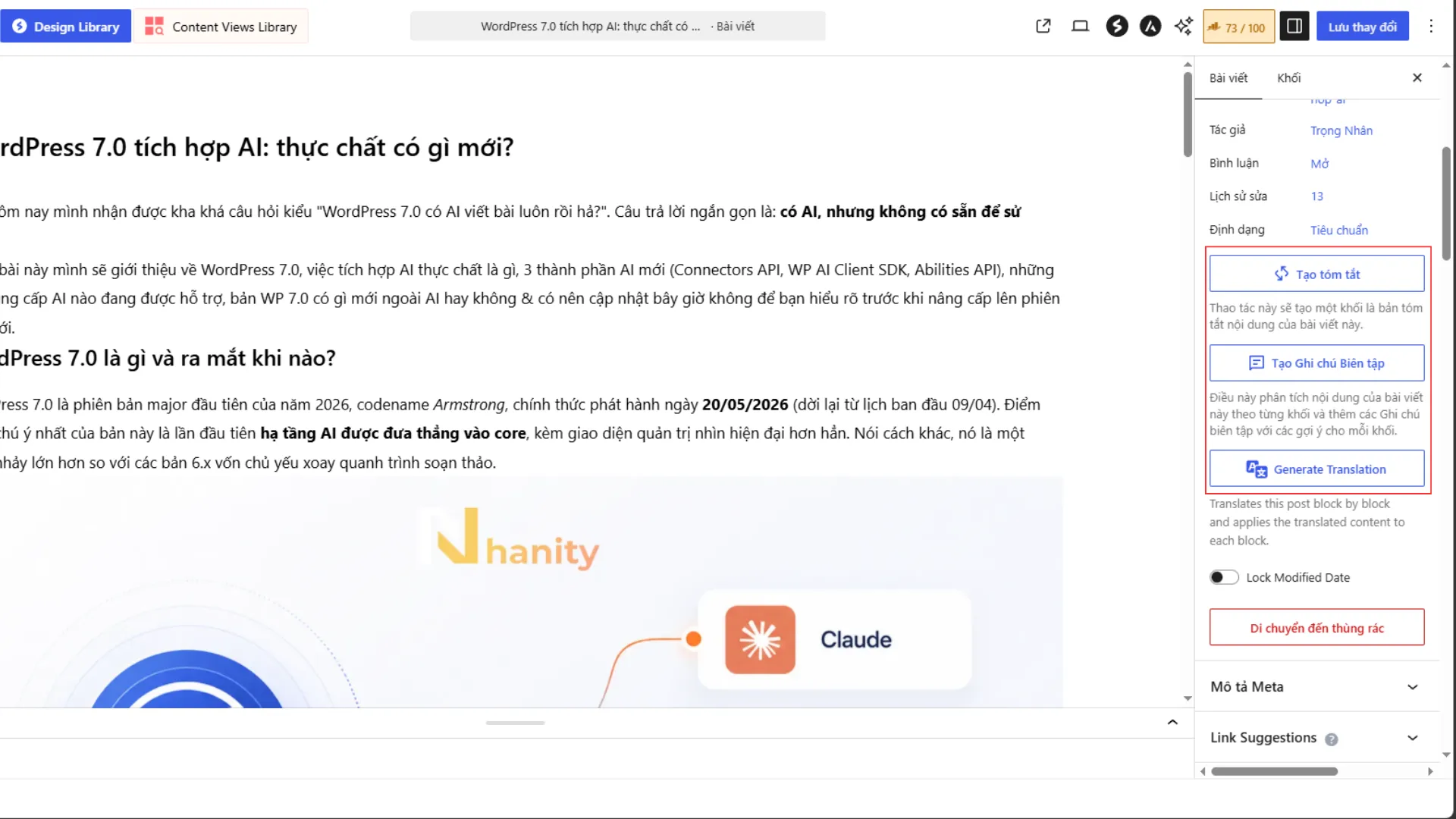 tao-excerpt-bang-ai-wordpress Tạo đoạn tóm tắt bài viết bằng AI trong WordPress